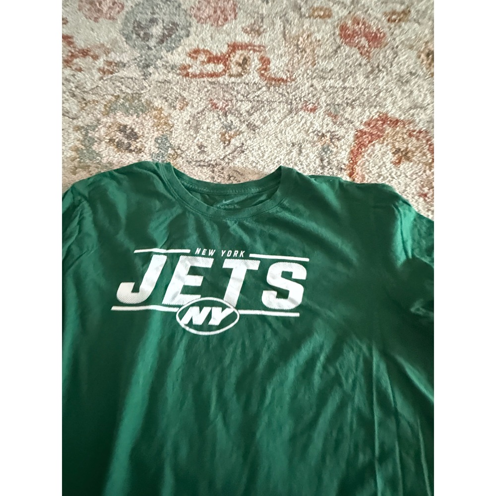 Nike Mens New York Jets NFL Graphic T-Shirt Green Short Sleeve XXL Football